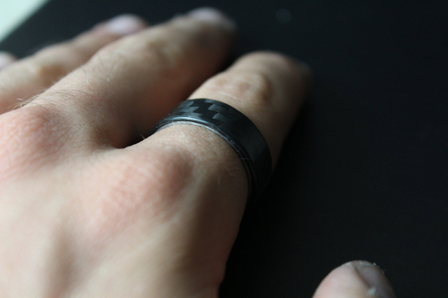 Carbon Fiber and Stainless Steel Ring