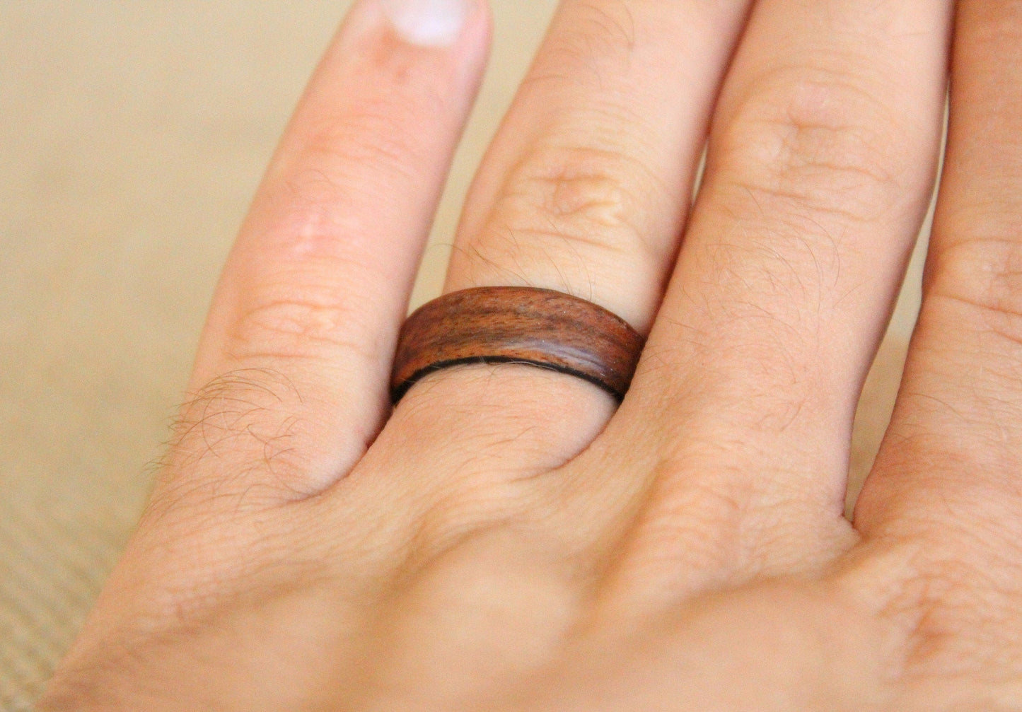 Santos Rosewood and Black Poplar Betnwood Ring