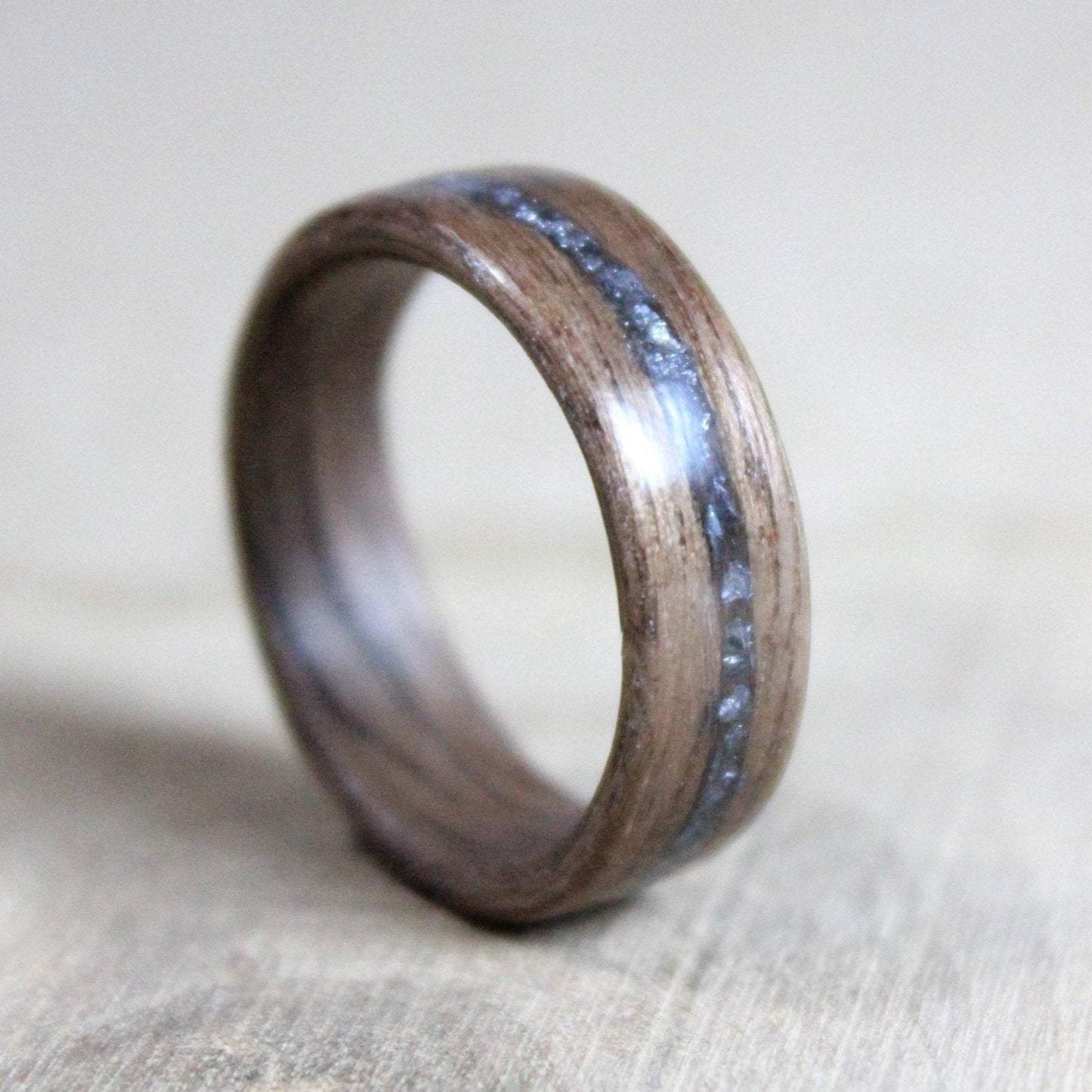 Silicon and Walnut Bentwood Ring