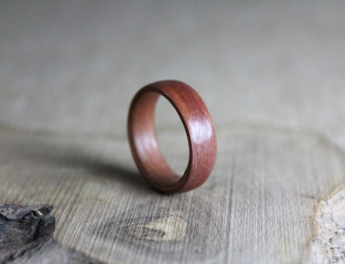 Plum Bentwood Ring