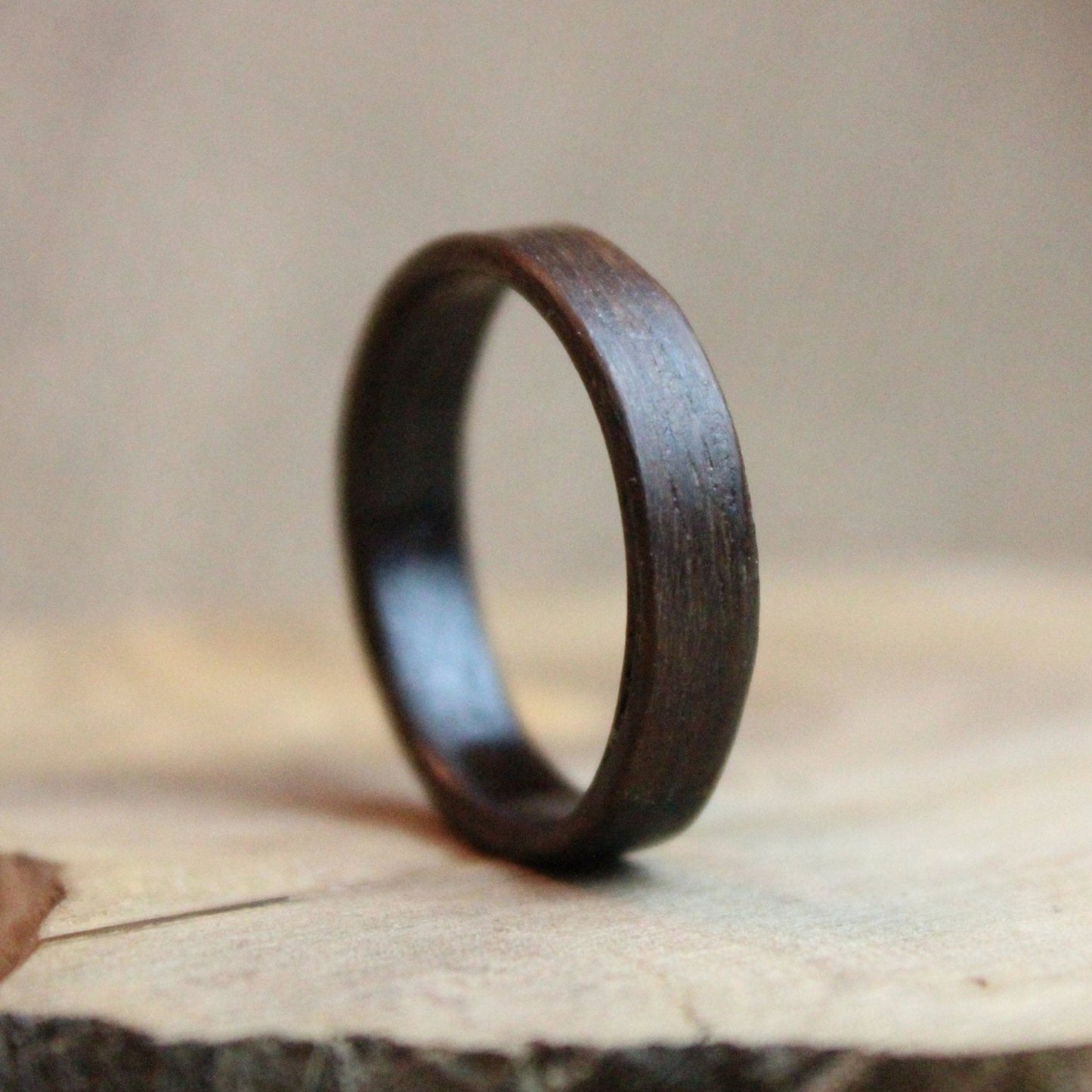 Dark Lingum Vitae Bentwood Ring