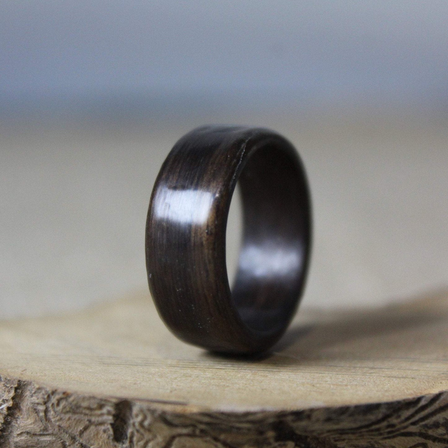 Smoked Eucalyptus Bentwood Ring