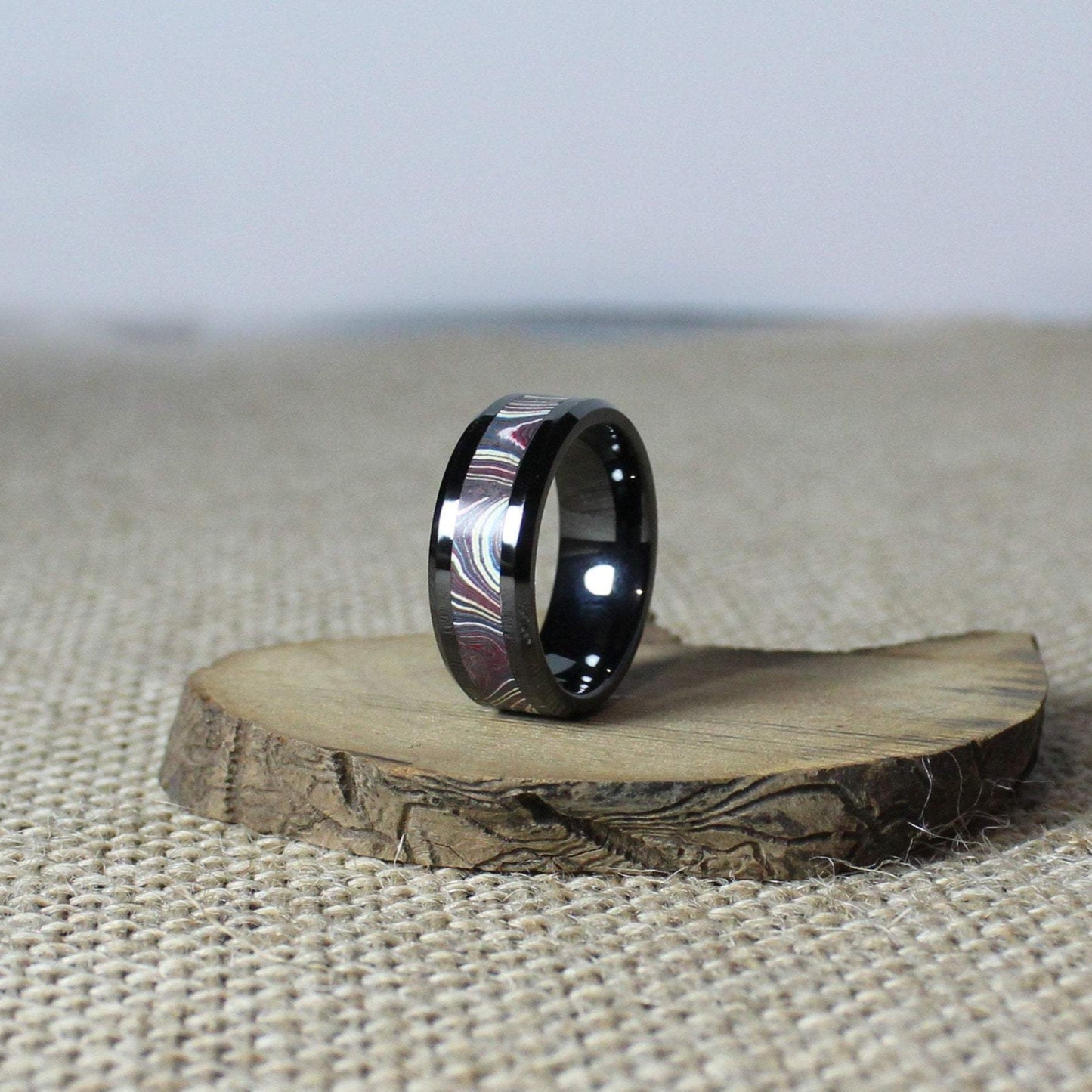 Corvette Fordite Ceramic Ring