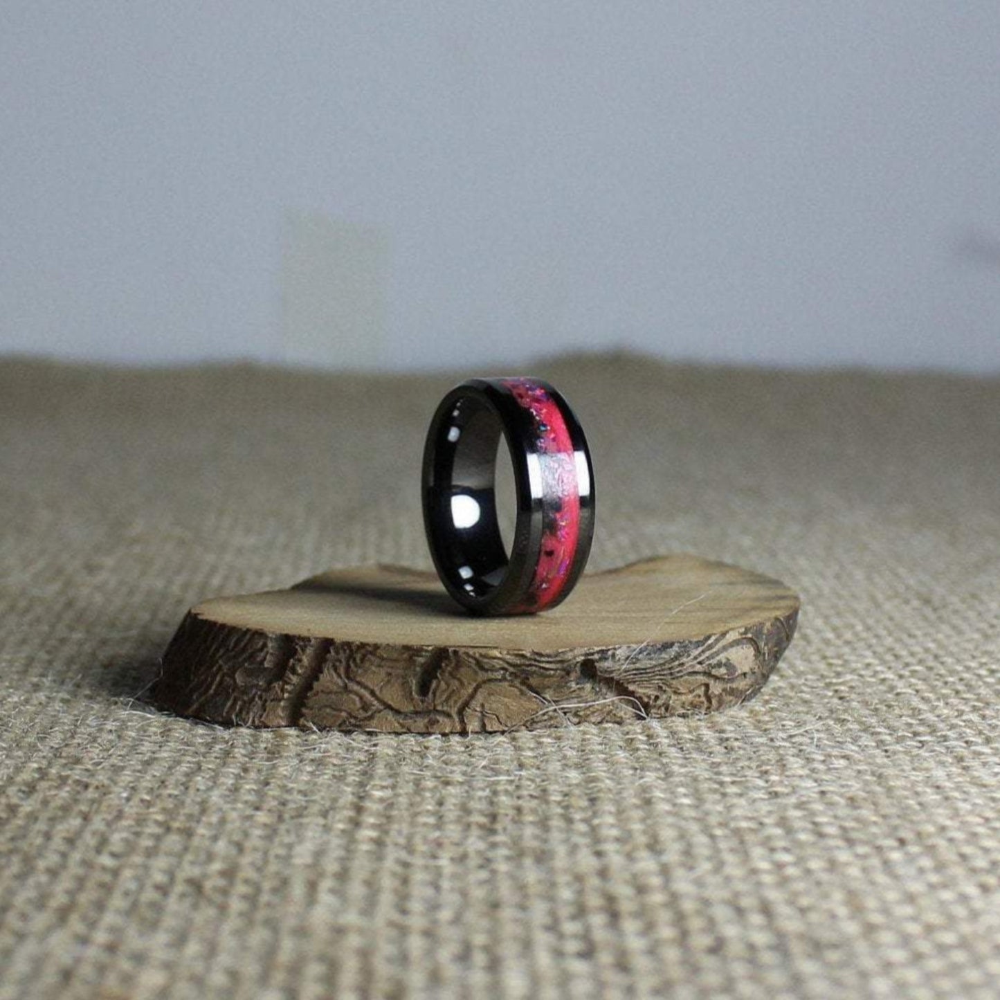 The Horsehead Nebula Ring - Black Ceramic Band