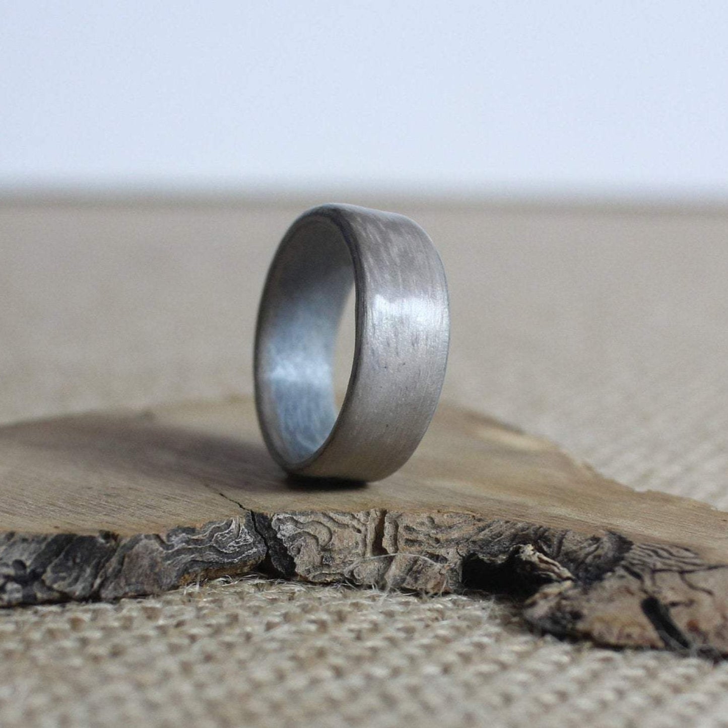 Silver Eucalyptus Bentwood Ring