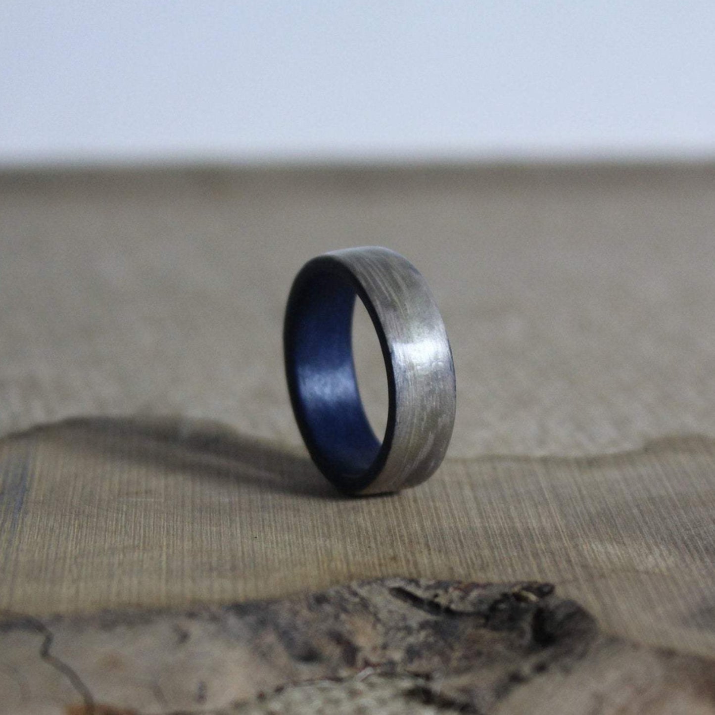 Blue Poplar and Grey Eucalyptus Bentwood Ring