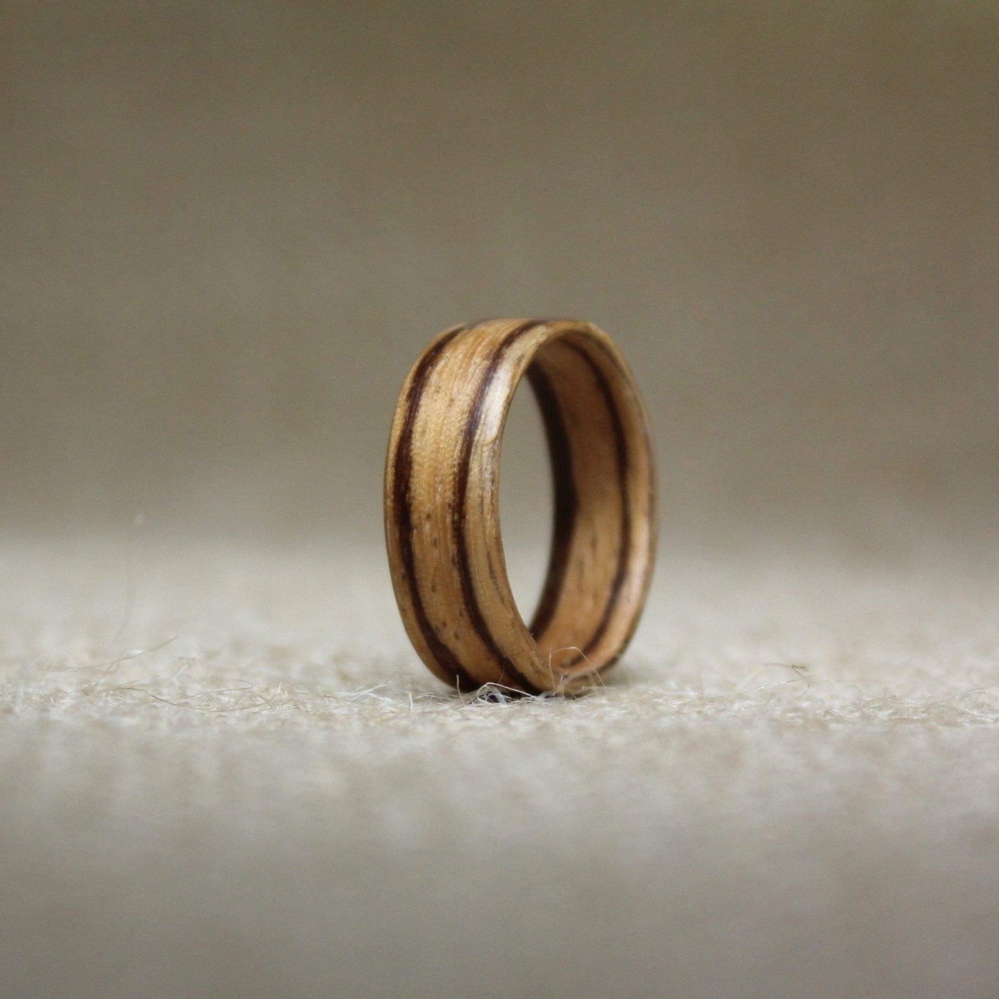 Zebra Wood Bentwood Ring