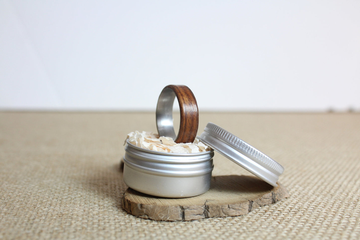 Santos Rosewood and Stainless Steel Ring