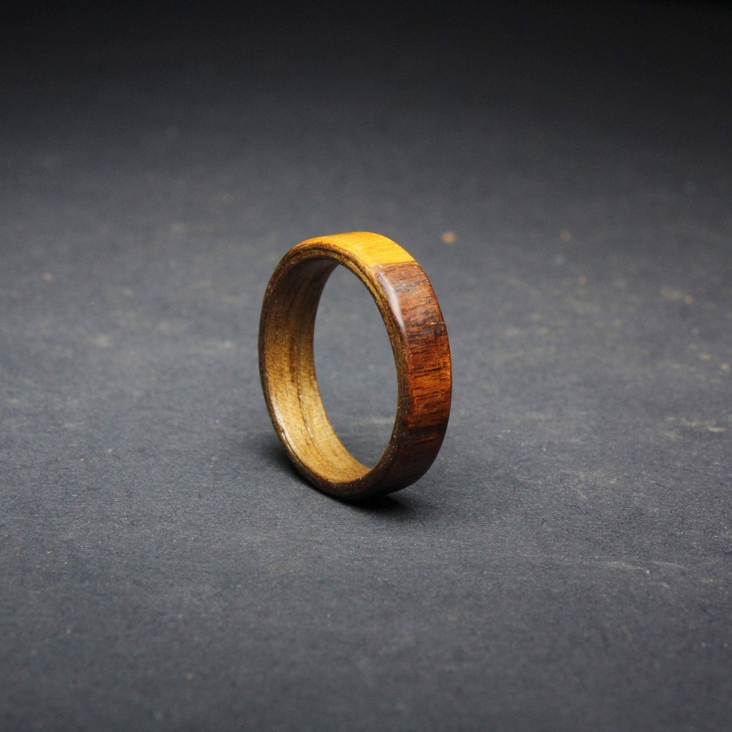 Walnut and Rosewood Bentwood Ring