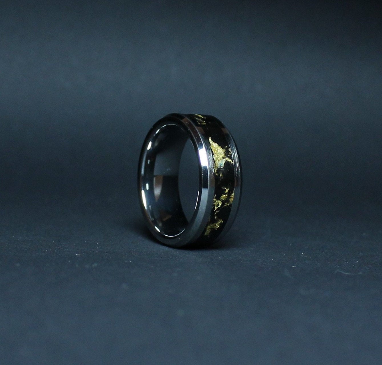 Gold and Tungsten Ring