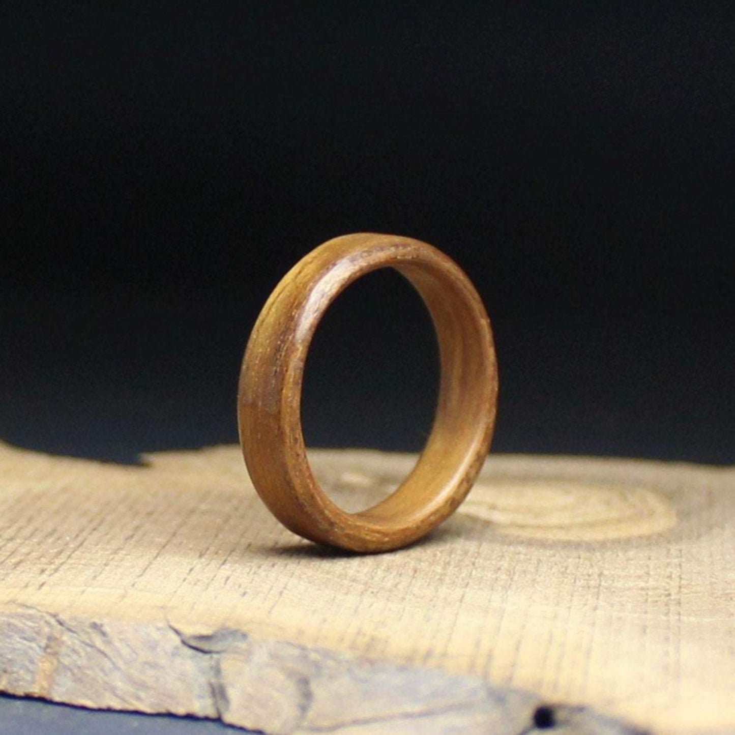 Burmese Teak Bentwood Ring