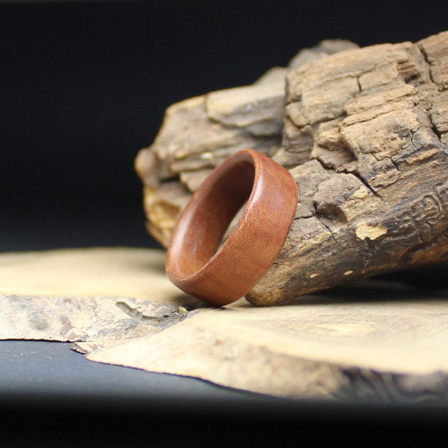 Madrone Burl Bentwood Ring